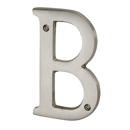 Pamex 4in Heavy Duty House Letter B Satin Nickel Finish DD074SBSN